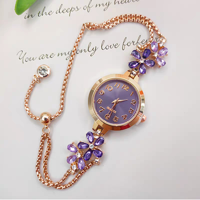 Vintage Wisteria Flower Adjustable Bracelet Light Luxury Retro Temperament Watch Daily Commuting Casual Watch Vintage Wisteria Flower Adjustable Bracelet Light Luxury Retro Temperament Watch Daily Commuting Casual Watch
