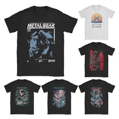 男性女性 MGS1 ソリッドスネークゲーム T シャツメタルギアコットン