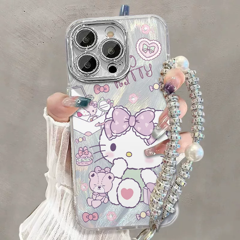 Huawei, Honor, Hello Kitty, Xiaomi, совместимый чехол с бантом, мультяшный объектив