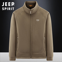 抓绒卫衣男秋季加绒百搭纯色休闲运动宽松开衫男士2518BJP