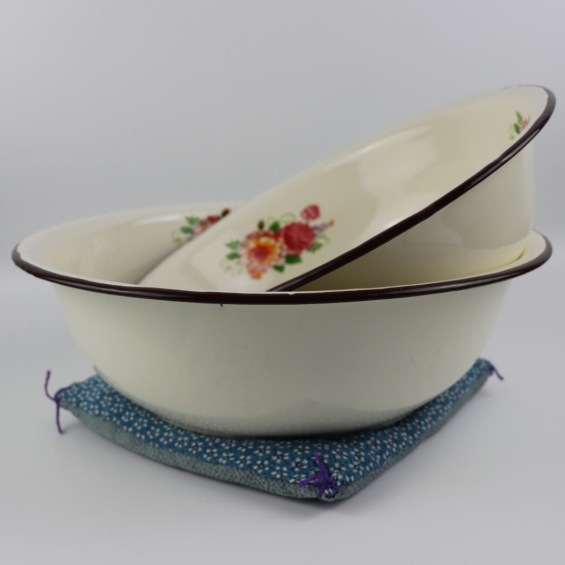 Esmalte de alta calidad grueso y cuenca de esmalte grueso impreso doméstico cuenca de esmalte