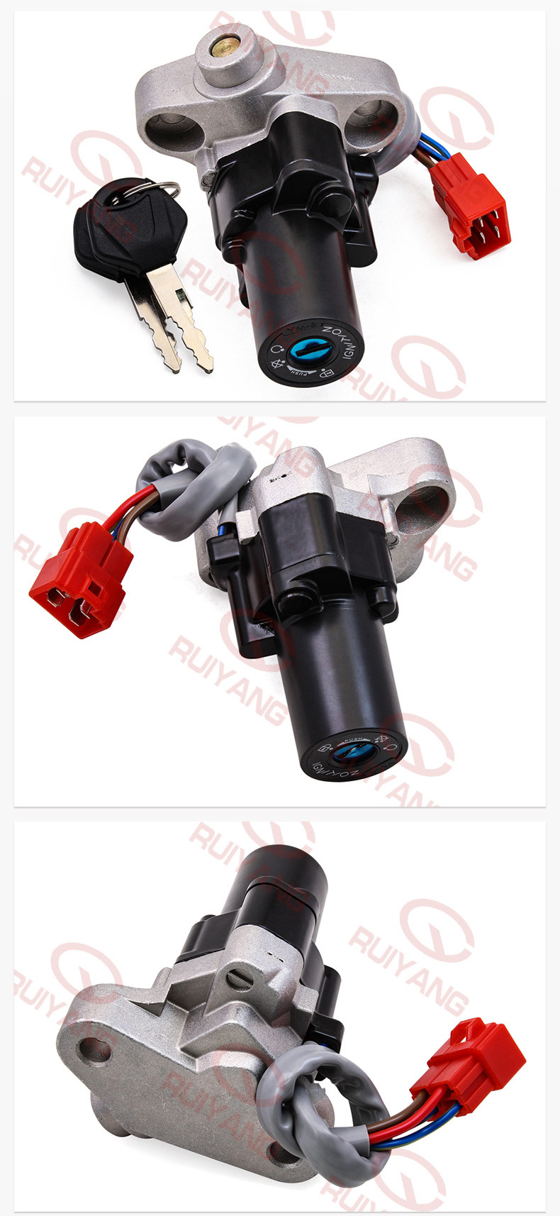 Motorcycle accessories adapter XVS1100 three-lock electric door lock fuel tank cap lock full car lock