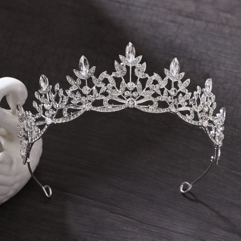 New Bridal Tiara Rhinestone Crown Princess Wedding Dress Hair Accessories Birthday Headband Wholesale Dress Stage Crown