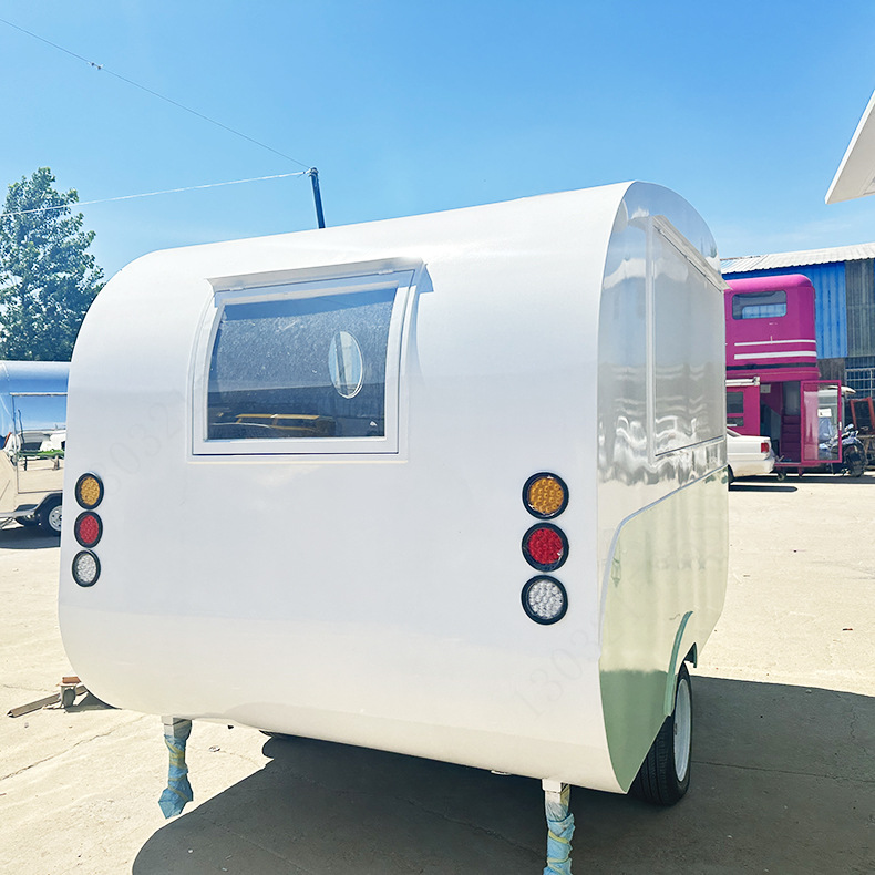 餐饮便利化创意移动网红多功能快餐车 夏日露营地无动力胶囊拖车
