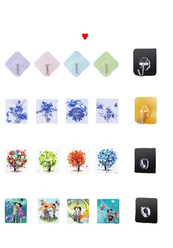 Transparent traceless hook wholesale strong adhesive hook kitchen magic nail-free hook adhesive bathroom manufacturer