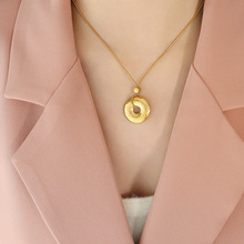 福到了中国风个性喜庆字印圆圈吊坠项链潮流时尚百搭款式节日礼品