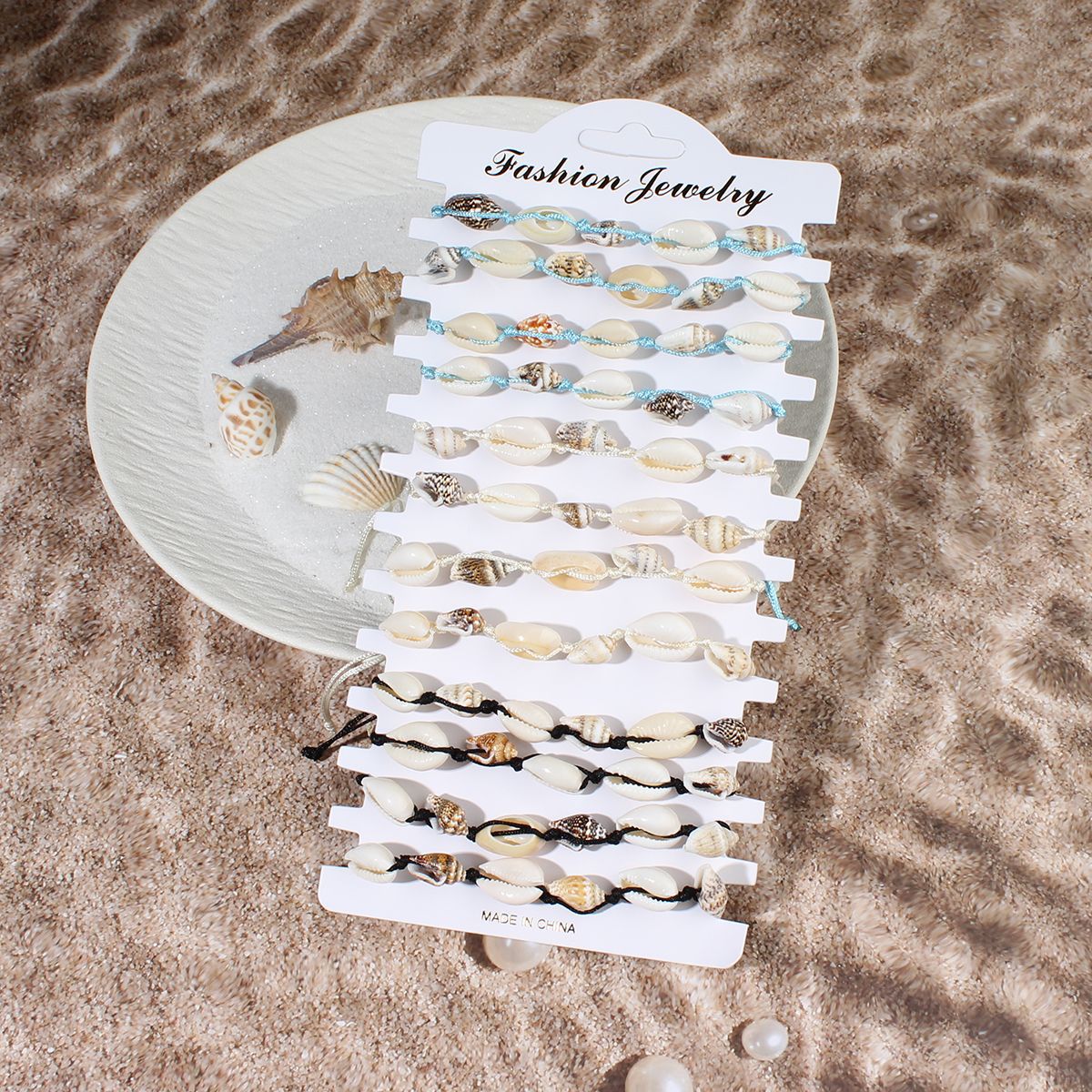 50g Weight Bracelets Classification Beaded, rope Chain Material Beaded Chain Chain Type 1 Set Quantity Casual, Beach Occasion turquoise, rope, Shell Material Geometric, Starfish, Eye Pattern Spring&Summer Season Unisex Gender Vacation Style Vacation Geometric Starfish Eye Turquoise Rope Shell Beaded Chain Beaded Bracelets Wholesale 7