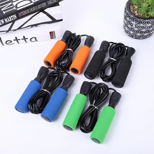 Cross-border foam bearing steel wire PVC skipping rope fitness Children's senior high school entrance examination fitness sports adjustable sporting goods