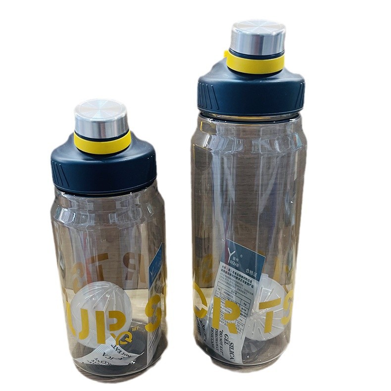 Taza de agua deportiva de plástico anticaídas de gran capacidad portátil para estudiantes de género creativo coreano taza espacial portátil resistente a altas temperaturas