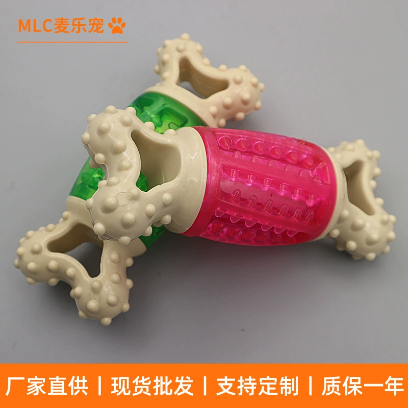 Прямые поставки с завода новых игрушек для животных в форме костей для кошек и собак, издающих звуки, подходящих для прорезывания зубов, устойчивых к укусам, для собак мелких и средних пород, таких как Тедди.