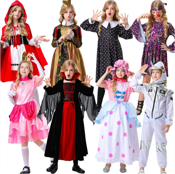Cosplay Little Red Riding Hood Vampire Princess Pinkie Pie Shepherdess Red Queen Astronaut Children's Performance Costume Cosplay Little Red Riding Hood Vampire Princess Pinkie Pie Shepherdess Red Queen Astronaut Children's Performance Costume