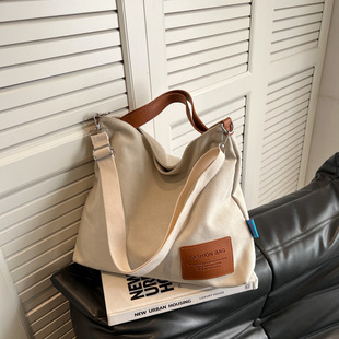 Capacious shopping bag, bag strap, one-shoulder bag, 2023 collection, Korean style