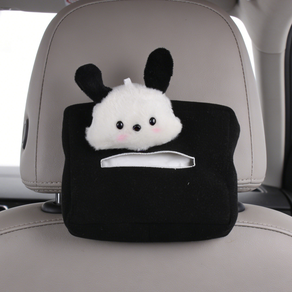 Cartoon muñeca de peluche coche caja de toallas de papel coche tipo colgante lindo perro Pacha bolsa de almacenamiento de decoración interior del automóvil viento fragante