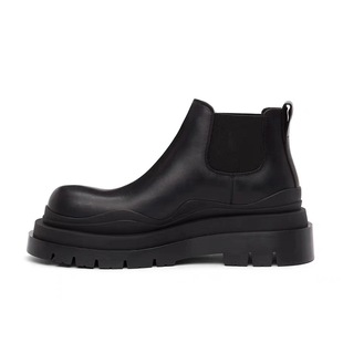 Chelsea Ankle Boots 2023 Autumn and Winter Men's British Style Increased Thick Bottom Casual All-match Genuine Leather Smoke Boots