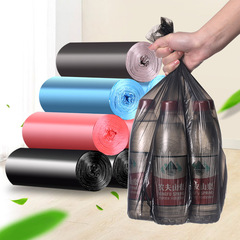 Household waste bag PE handle style thick disposable convenient bag kitchen dorm back bag bulk wholesale