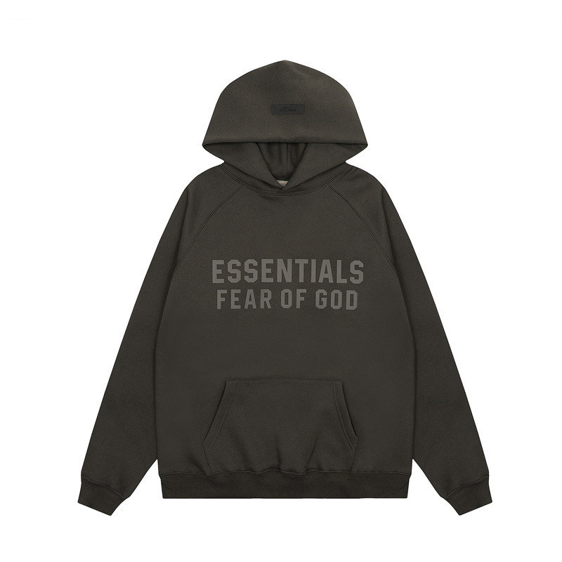 FOG ESSENTIALS letras de silicona estereoscópica hombres y mujeres americanos camisa con sudadera con sudadera con sudadera image 36