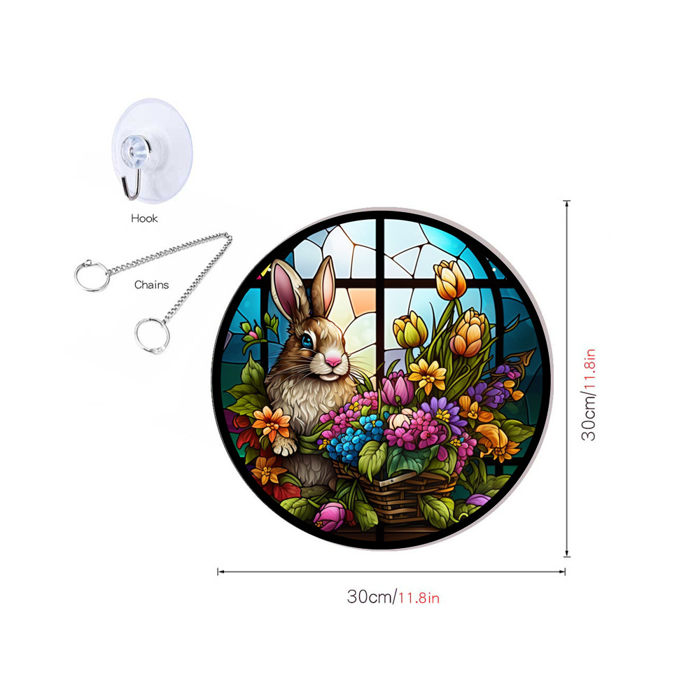 95g Weight pendant Home Textiles & Decor Type Acrylic Material Easter Festival Rabbit Pattern Casual, Elegant, Classical Style Easter Casual Elegant Classical Rabbit Arylic Party Supplies Decorations 44
