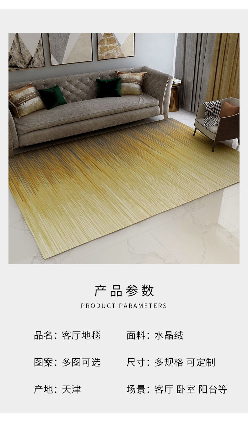 轻奢地毯,卧室满铺毯,客厅沙发毯,爬行毯