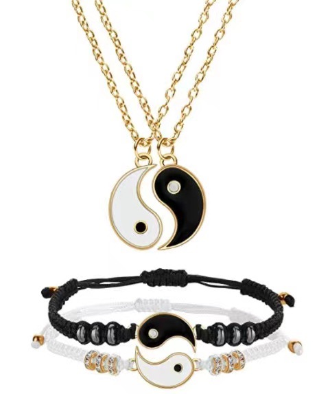 Einfacher Stil Tai Chi Legierung Emaille Paar Armbänder 1 Paar display picture 3