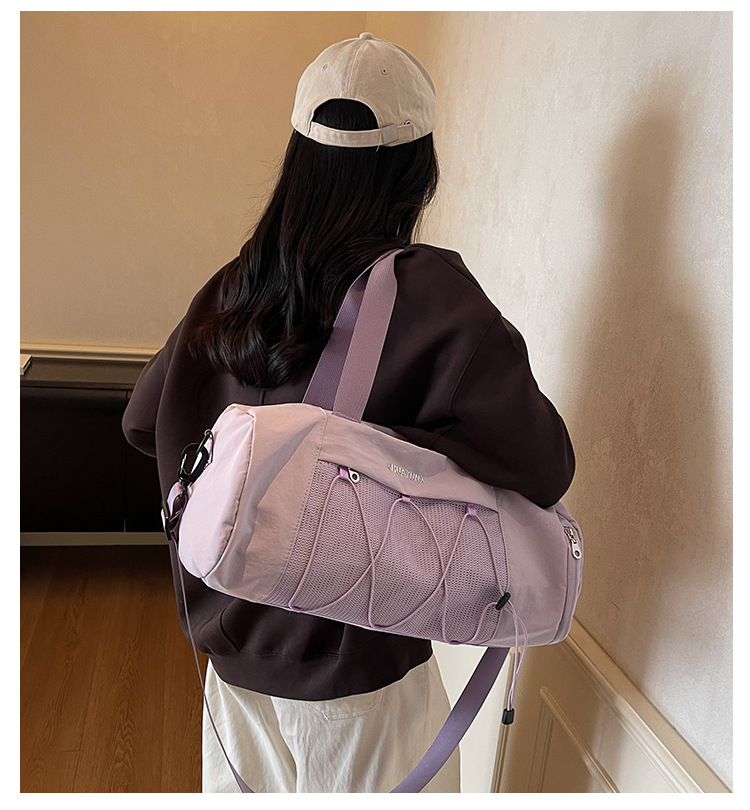 New Trendy Handheld Short-Distance Travel Bag Women's Fashion Lightweight Shoulder Crossbody Gym Bag with Independent Shoe Compartment Business Trip Luggage Bag