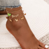 Cute acrylic pendant, ankle bracelet, set with tassels, European style, simple and elegant design