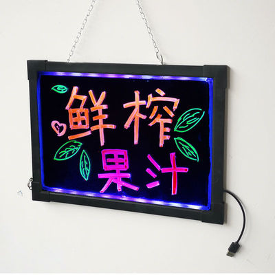 Guangping Billboard LED Electronics Handwriting luminescence Fluorescent plate Small blackboard hanging Wall Plug Electric light 60*80