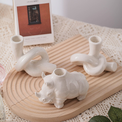 European and American ins style simple and elegant ceramic aromatherapy candle holder creative home decoration ornaments gifts gifts wholesale