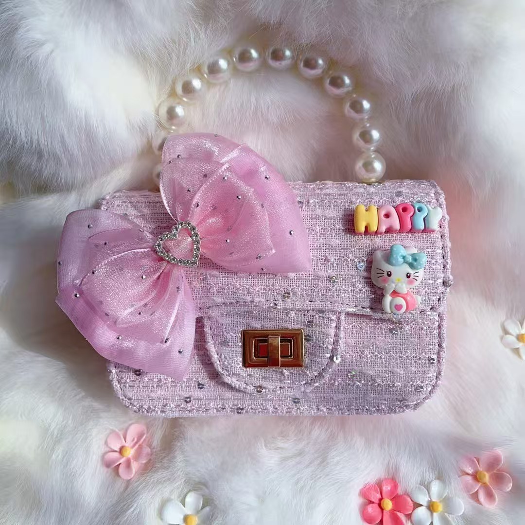 Melody bow bolso de princesa bolso de perla bolso de Año Nuevo bolso de cambio accesorios cadena de hombro