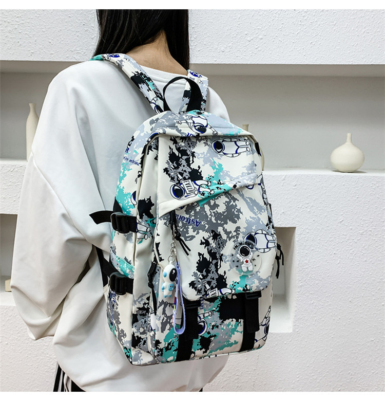Largecapacity schoolbag 2021 Korean version of student backpackpicture4