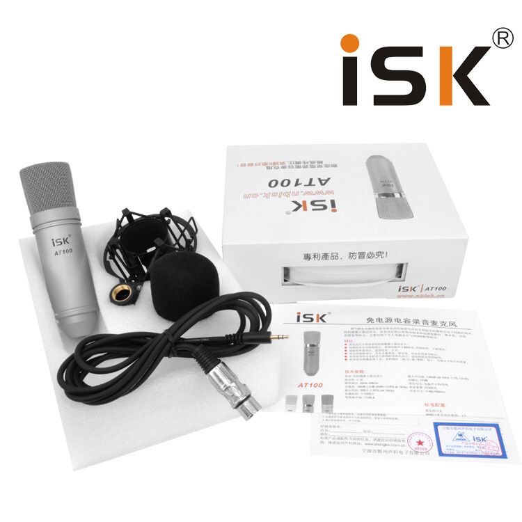 ISK AT100 マイクサウンドカード K ソングマイクコンデンサーセットアンカーネットワークマイク録音|undefined