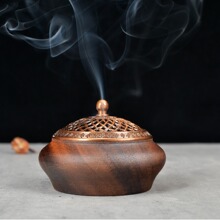 南美胡桃木  飞碟香炉茶道熏香炉香篆炉盘香炉香道焚香炉批发