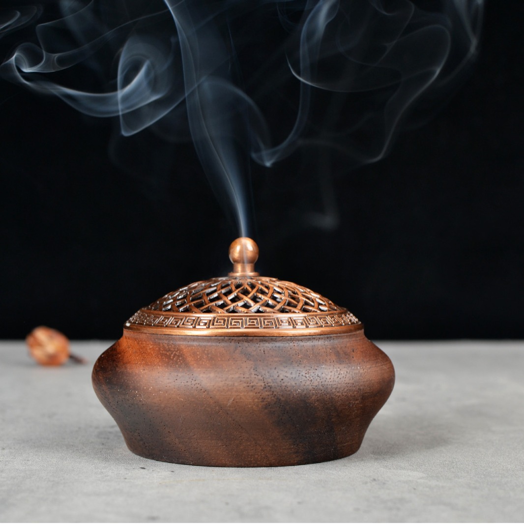 南美胡桃木  飞碟香炉茶道熏香炉香篆炉盘香炉香道焚香炉批发