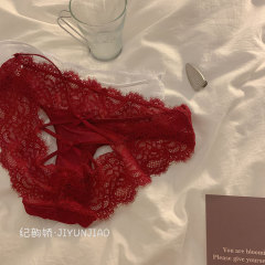 Sexy low waist hollow underwear for women with red sexy lace zodiac year European and American style pure hot underwear for women