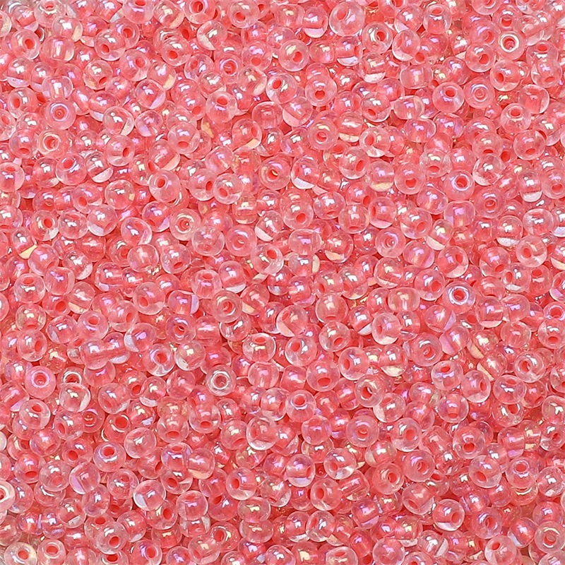 2 - 4mm accesorios de collar de pulsera caseros DIY hechos a mano con cuentas de arroz de núcleo teñido de cuentas de color mágico súper excelente