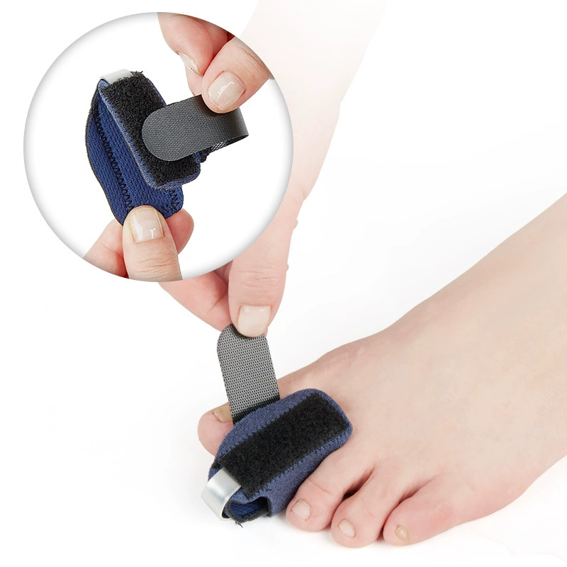 Toe Splint Support Band, Adjustable Tension Strap, One Size (Blue/Black)