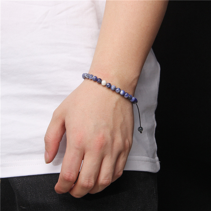 Fashion Solid Color Natural Stone Beaded Bracelets display picture 4
