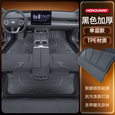 Tpe2025 New Car Modified — Modelə uyğun ayaqaltı - single-layer-floor-mat-black-thickened-economical-and-ordinary-style