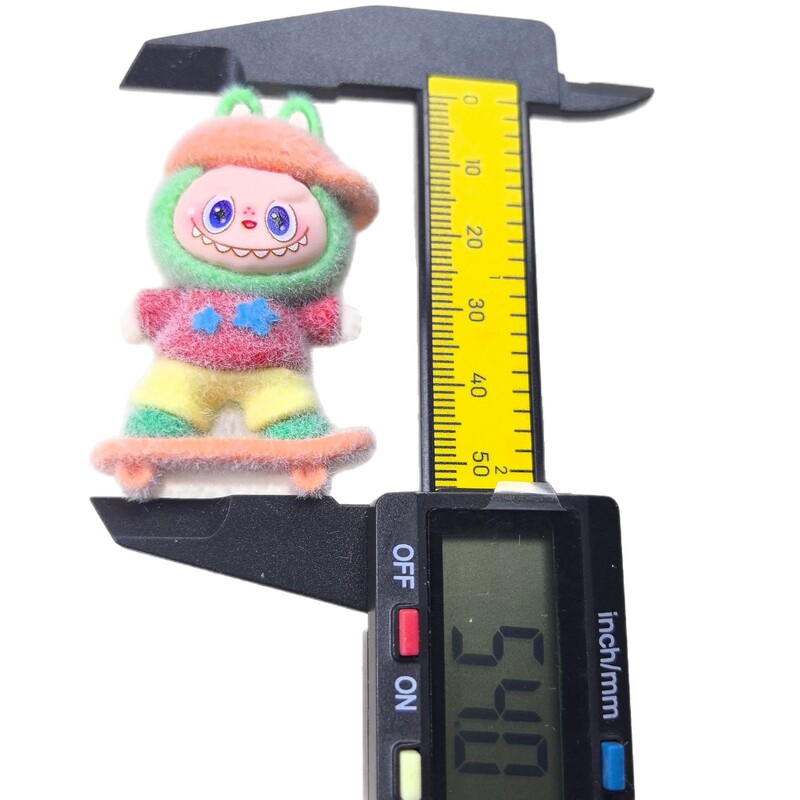 植绒滑板兔子 diy饰品树脂配件摆件钥匙扣潮玩批发创意萌粒卡通盲|undefined