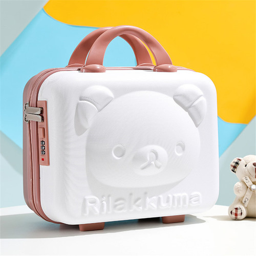 Bear suitcase portable cosmetic case 14-inch souvenir bridesmaid cartoon cute storage bag password box suitcase