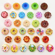 甜甜圈微缩食玩迷你仿真面包奶油胶微景观手工diy材料娃娃屋配件
