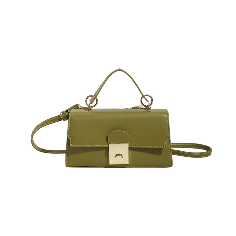 2025 primavera nuevo temperamento diseño de moda estilo extranjero textura simple mochila de hombro bolso de bloqueo de mano color caramelo