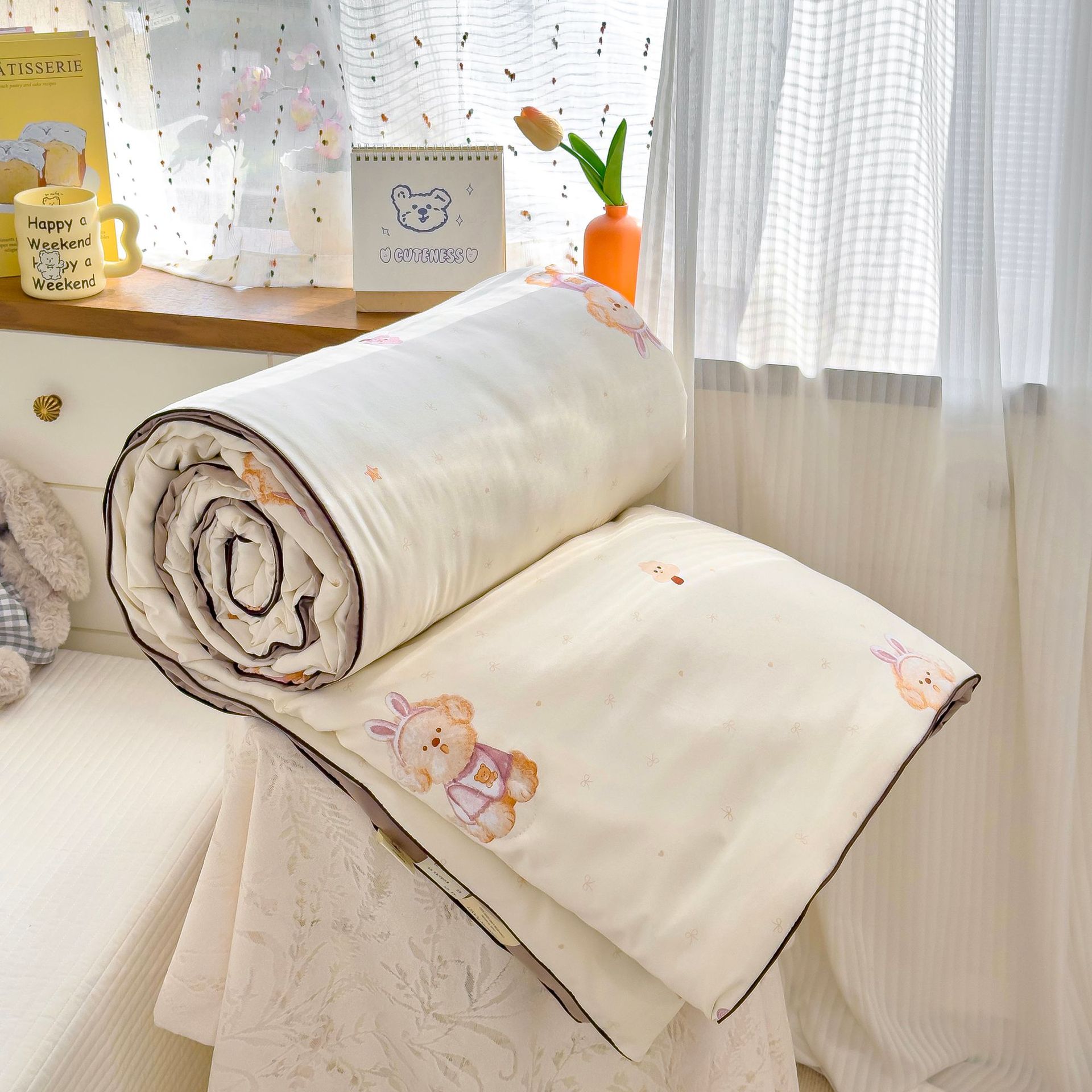 クラスA二重糸プリント夏はエアコン夏涼しさで学生寮の洗濯機に洗濯されている