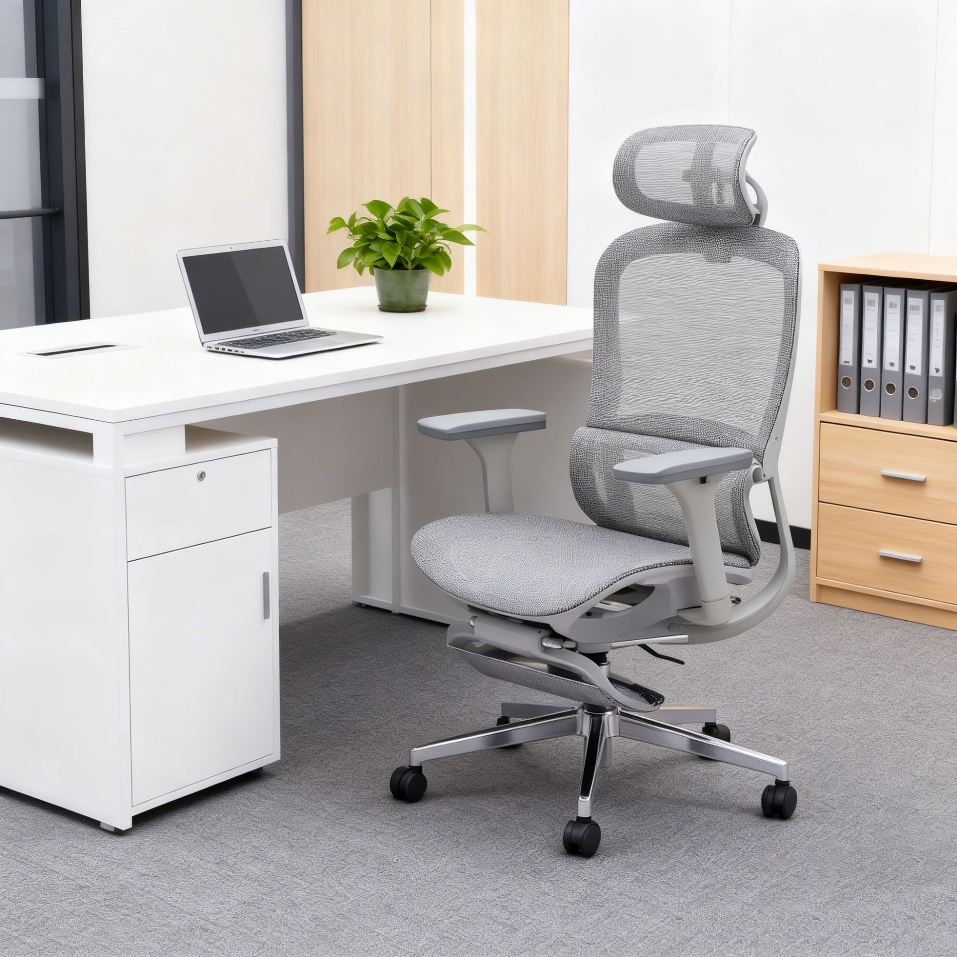 Ergonomic Chair Lift Armrest Silent Caster High-End Mesh Cushion Office E-Sports Chair Learning Computer Chair