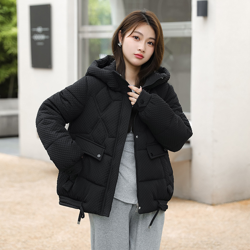 厚い綿入りジャケット女性のための 2025 オフシーズン新韓国ファッションショート綿入りジャケット女性のためのルーズカジュアル暖かいジャケットトレンディな|undefined
