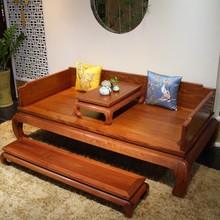 QAY品梓缅甸花梨罗汉床中式红木大果紫檀刺猬紫檀罗汉床红木家具