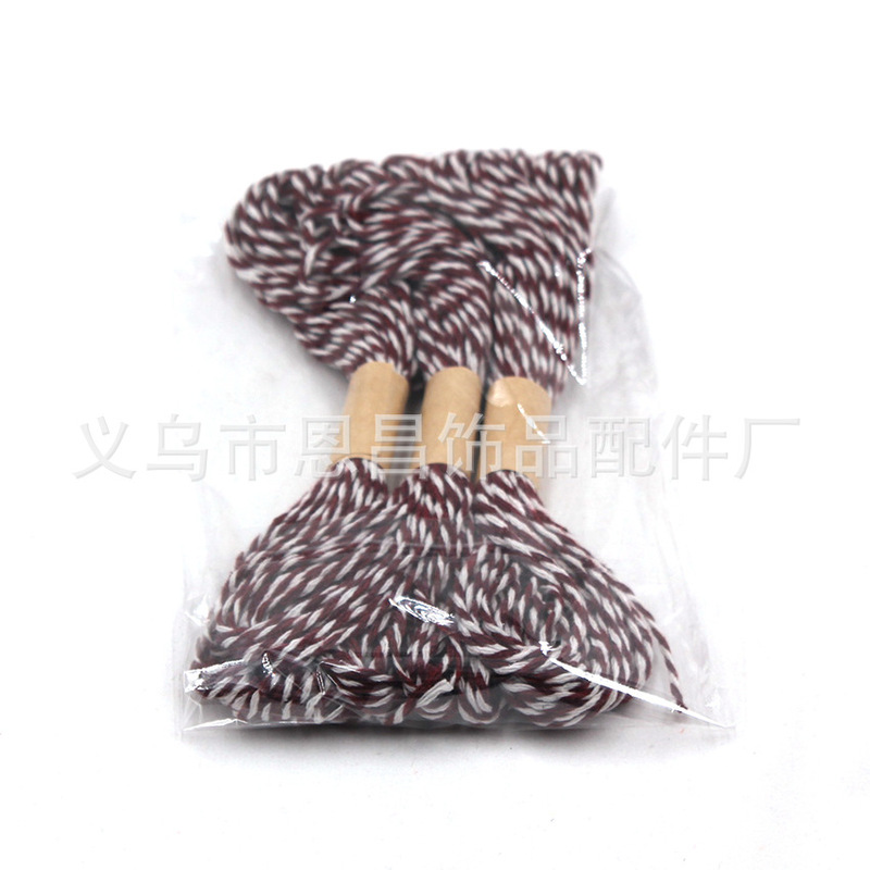 1.5mm*10M双色棉绳礼品包装装饰吊牌绳圣诞礼品DIY装饰包装挂毯绳|undefined