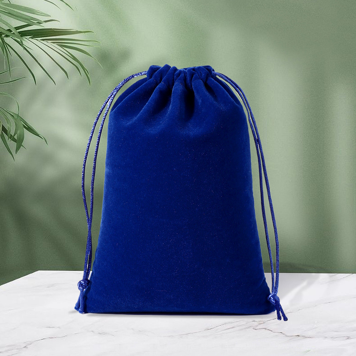 Bolsa de franela con cordón, auriculares, bolsa de embalaje de joyería, bolsa de tela de almacenamiento de joyería, bolsillo con cordón de franela negra al por mayor