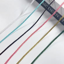 厂家全金骨线三股编辫子花边 麻花辫子花边 小香风织带装饰花边