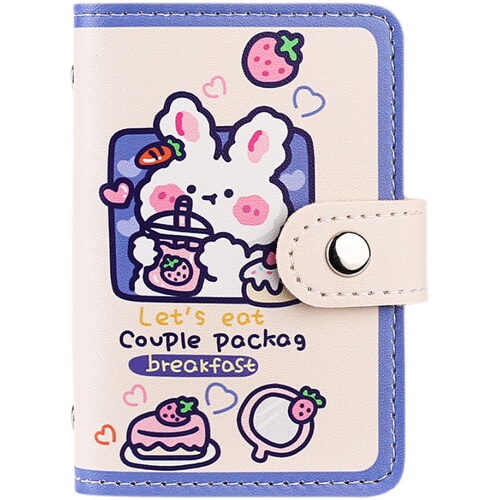 Card bag ultra-thin cartoon new multi-card slot anti-degaussing large capacity creative fashion compact card women's high-end