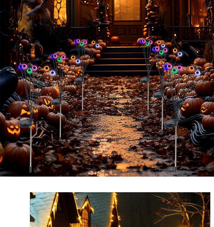 Solar Powered Halloween Led Eyeball String Lights For Outdoor_voghion.com
